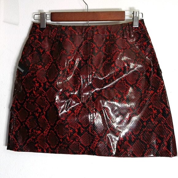 Mistress Rocks vegan Leather Womens Mini Skirt S Punk Goth Rocker - Picture 2 of 4